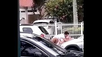 Couple Caught Fucking On The Hood Of The Car In Broad Daylight